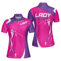Girl Squad Purple and Pink Short Sleeve Golf Ladies Women's Polo Shirts S-5XL