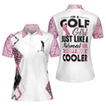 Golf Girls Are Leopard Pattern Pink Argyle For Ladies Women's Polo Shirts S-5XL