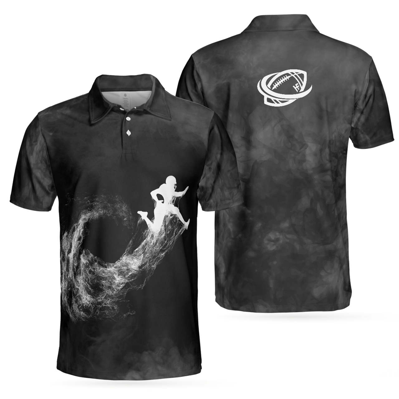 American Football Smoke Black Theme Best Gift Men's Polo Shirt S-5XL