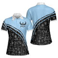 Golf Girl In Seamless Pattern Cool Golf Shirt For Ladies Women's Polo Shirts S-5XL