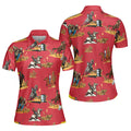 Rodeo Seamless Pattern Red Cowboy with Sleeves for Female Women's Polo Shirts S-5XL