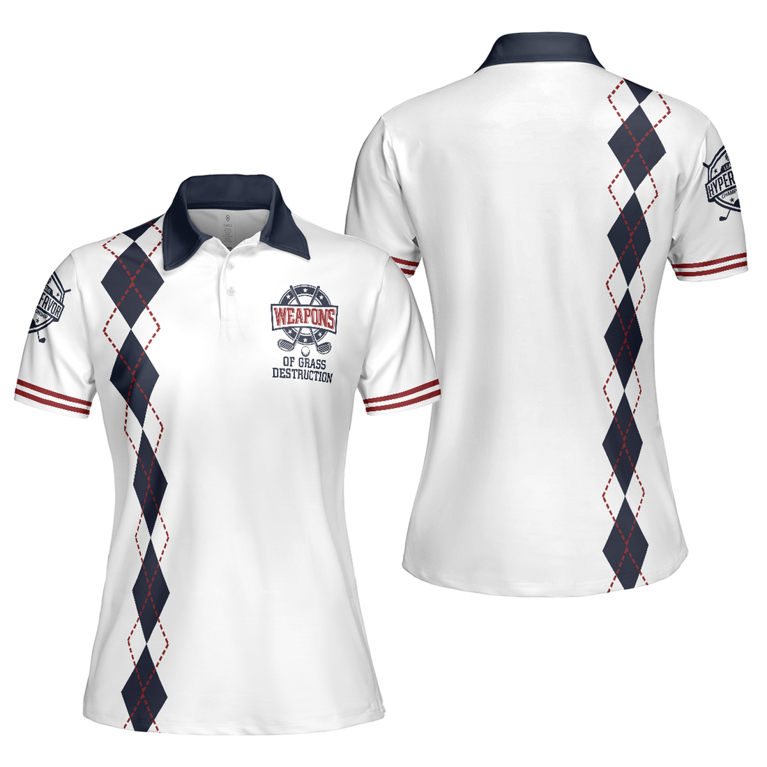 Golf Weapons Of Grass Destruction Shirt Gift Women Polo Shirt S-5XL