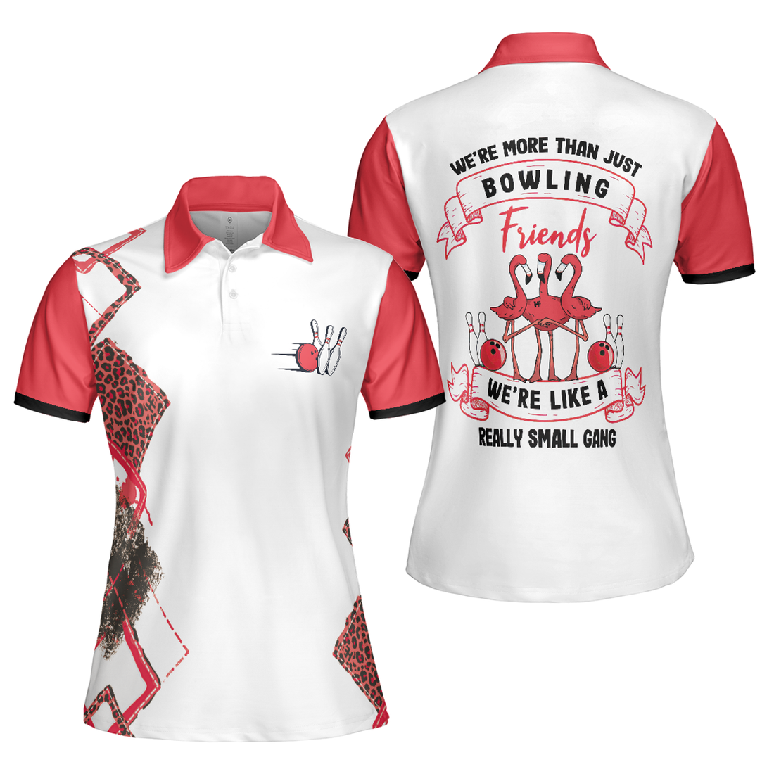 Leopard Bowling for Short Sleeve Perfect Gift Women's Polo Shirts S-5XL