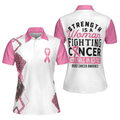 Customized Cancer Women Polo Shirt Strength Is A Woman Women's Polo Shirts S-5XL