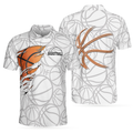 Basketball Player Shirt White Pattern Gift for Lovers Men's Polo Shirt S-5XL
