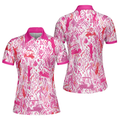 Seamless Pink Golfer Shirt Unique Gift Women Polo Shirt S-5XL