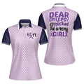 Epilepsy Awareness Cool Gift You Picked The Wrong Girl Women's Polo Shirts S-5XL