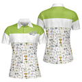Golf Life In Green Short Sleeve Golf Pattern For Ladies Women's Polo Shirts S-5XL