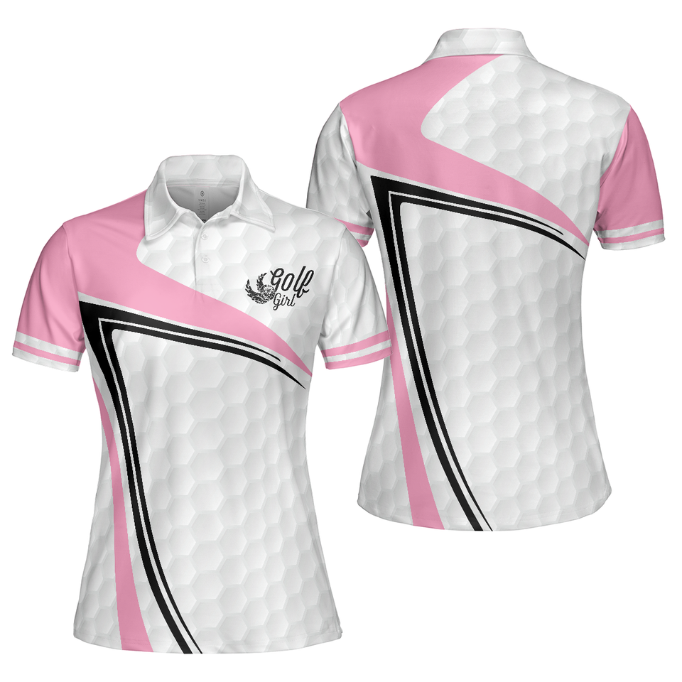 Golf Girl Sporty Style Short Sleeve for Female Players Women's Polo Shirts S-5XL