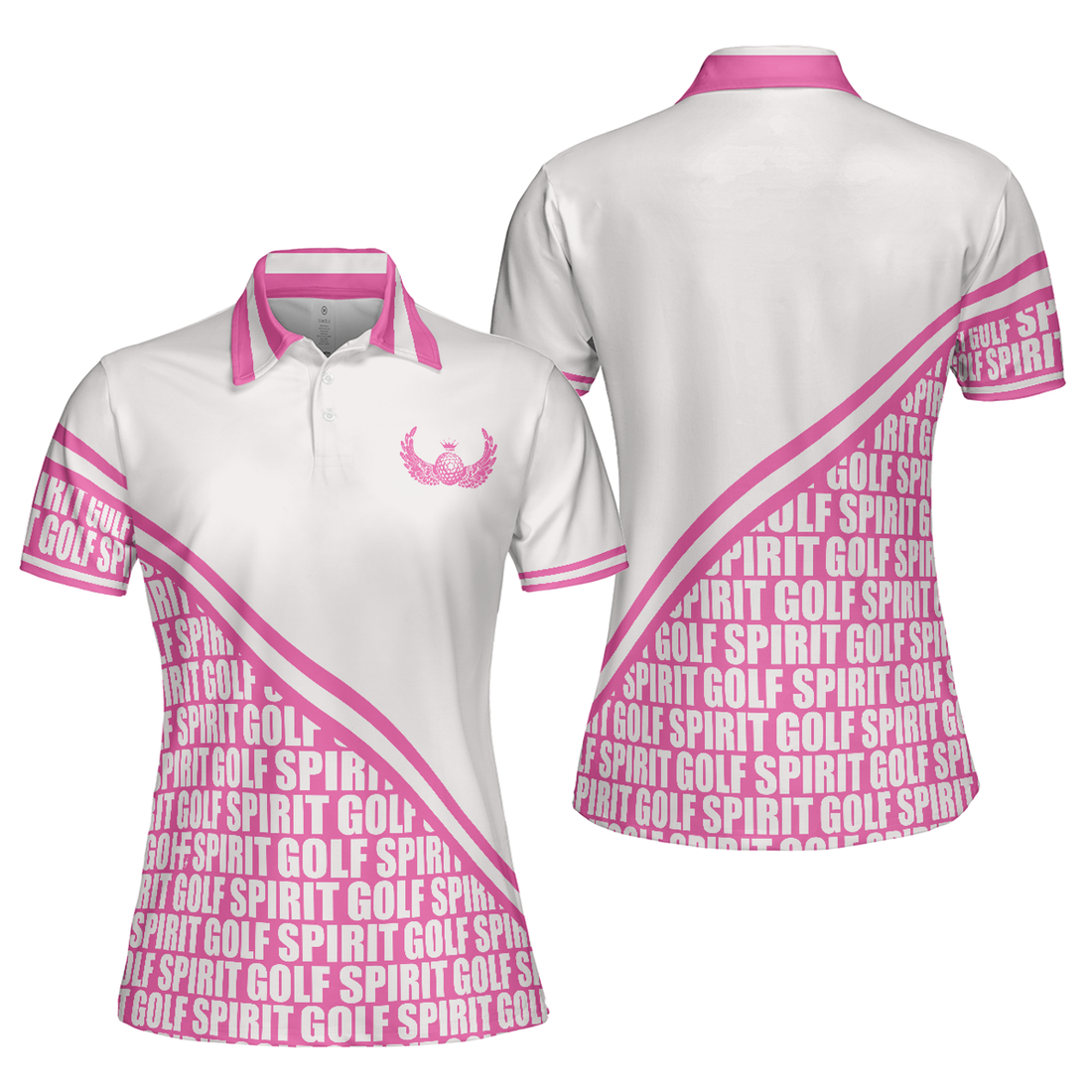 Golf Spirit In Pink Ladies Unique Female Golf Gift Women's Polo Shirts S-5XL