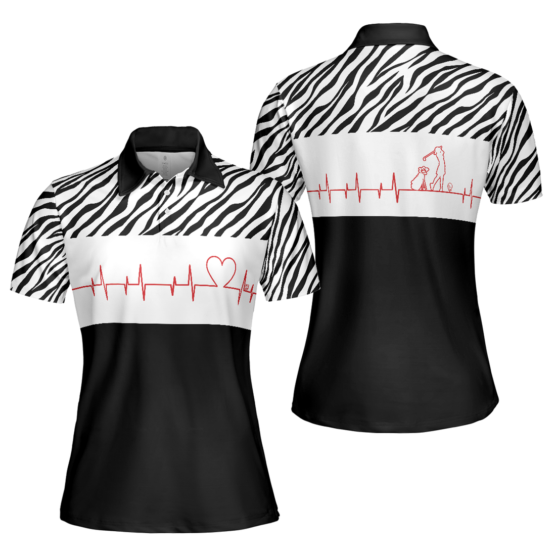 My Heart Beats For Golf Short Sleeve Women's Polo Shirts S-5XL