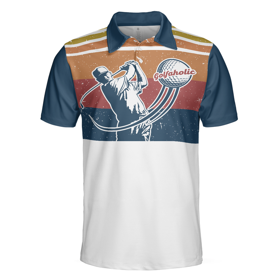 Custom Name Vintage Golfing Quote Men's Polo Shirt S-5XL