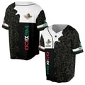 Custom Name Coat Of Arms Mexico Flag Military Eagle Smoke Baseball Jersey S-5XL