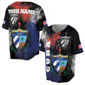 Custom Name Coat Of Arms Of Cuba Patriotic Cuba Flag Baseball Jersey S-5XL