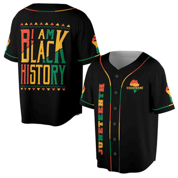 Customize Name Black Pride Juneteenth Black Power American Baseball Jersey Shirt S-5XL
