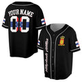 Personalized Name Number Netherlands Antilles Flag Coat of Arms Patriotic Baseball Jersey S-5XL