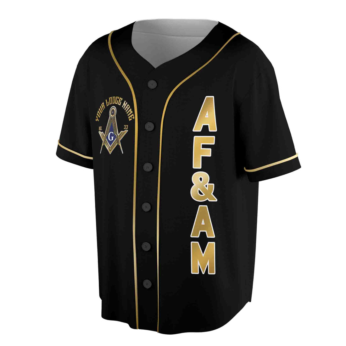 Custom Name Logde Name AF&AM Masonic Freemasonry3D Baseball Jersey Size S-5XL