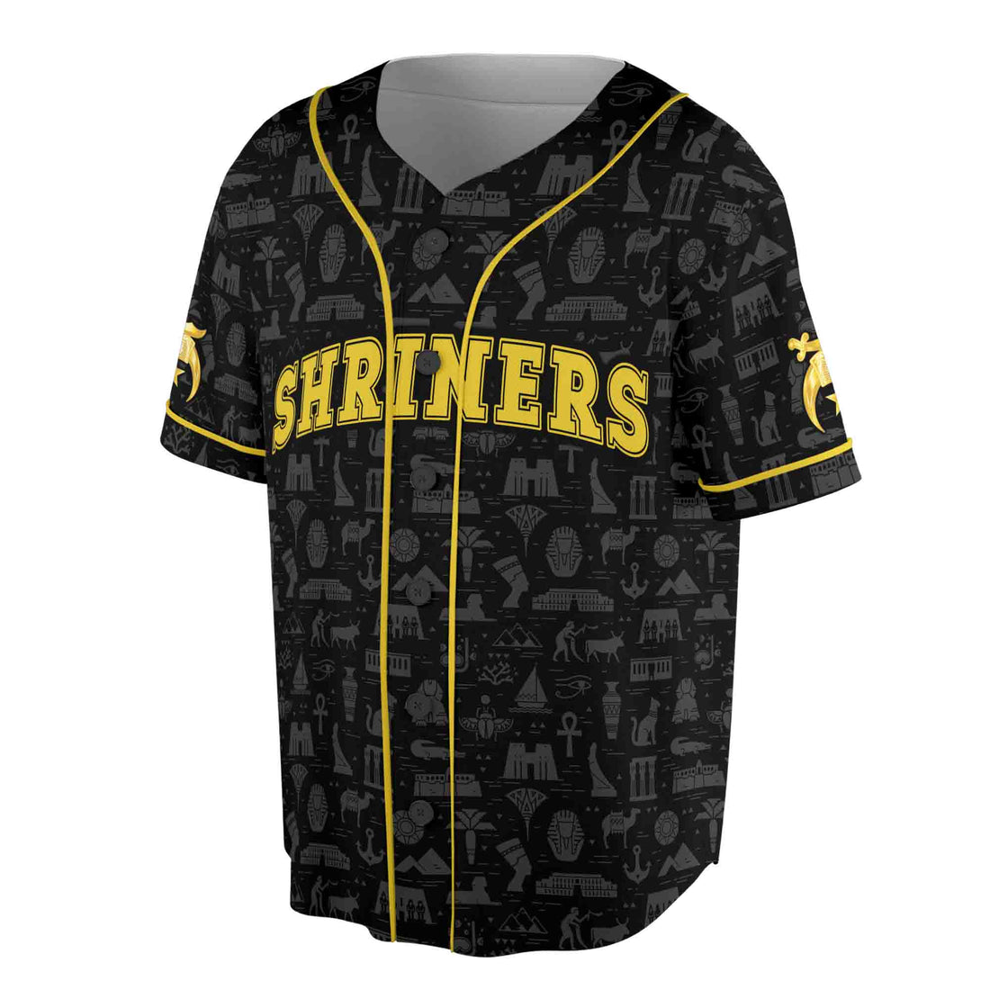 Custom Name Temple Shriners Noble Ancient Egypt Freemason Baseball Jersey S-5XL