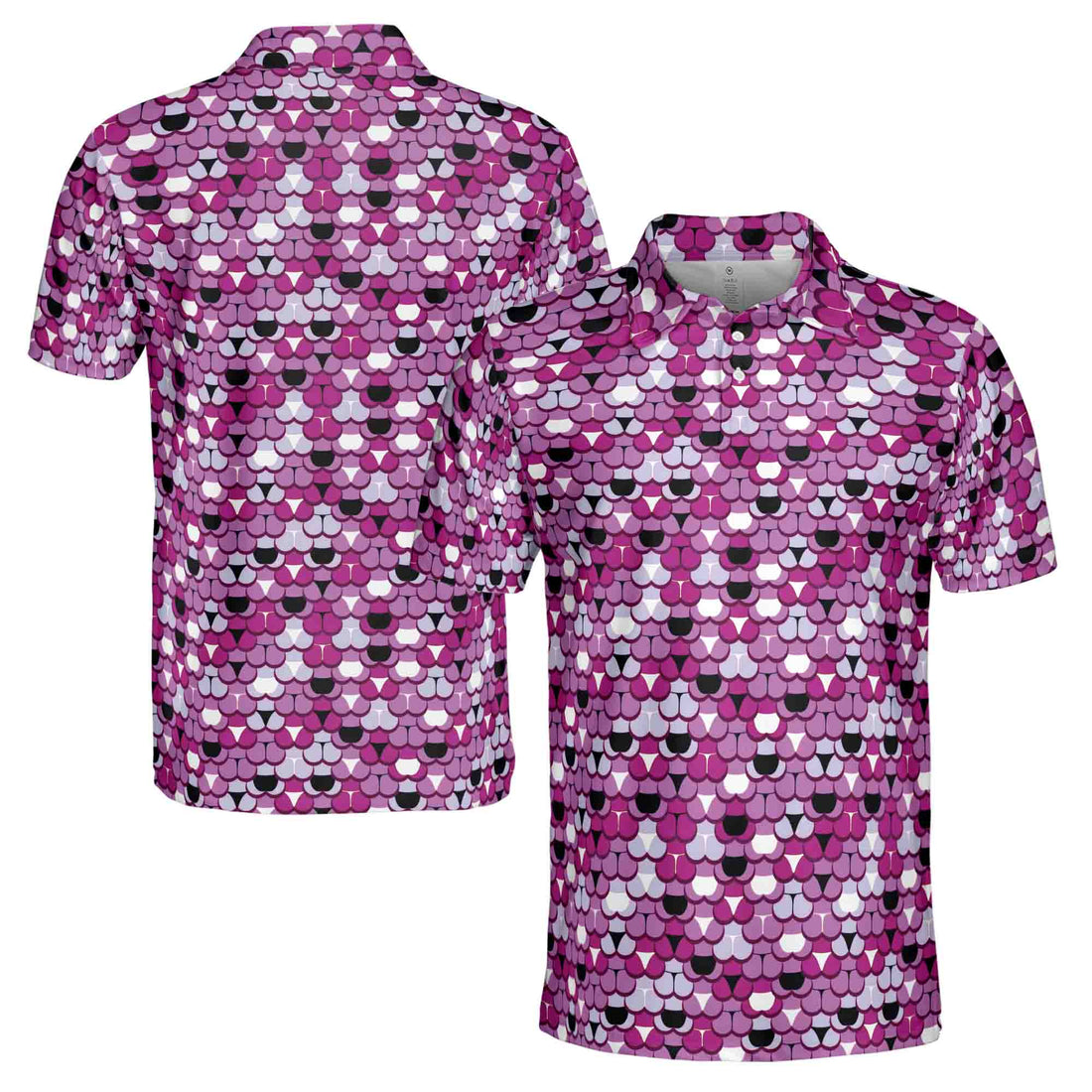 Funny Cute Lady Purple Panties Pattern Golf Men's Polo Shirt S-5XL