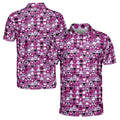 Funny Cute Lady Purple Panties Pattern Golf Men's Polo Shirt S-5XL