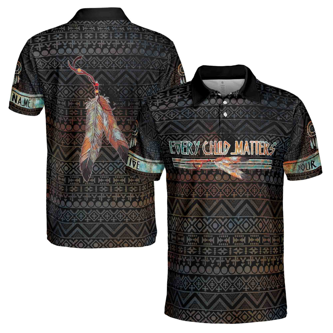 Every Child Matters Native Orange Shirt Day Men's Polo Shirts S-5XL