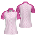 Pink Golf Balls Seamless Pattern Short Sleeve Women's Polo Shirts S-5XL