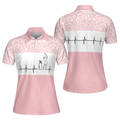 Pink Golfbeat Leopard Golf Short Sleeve Women's Polo Shirts S-5XL
