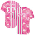 Custom 3D Tropical Palm Leaves Flamingo Baseball Jersey S-5XL