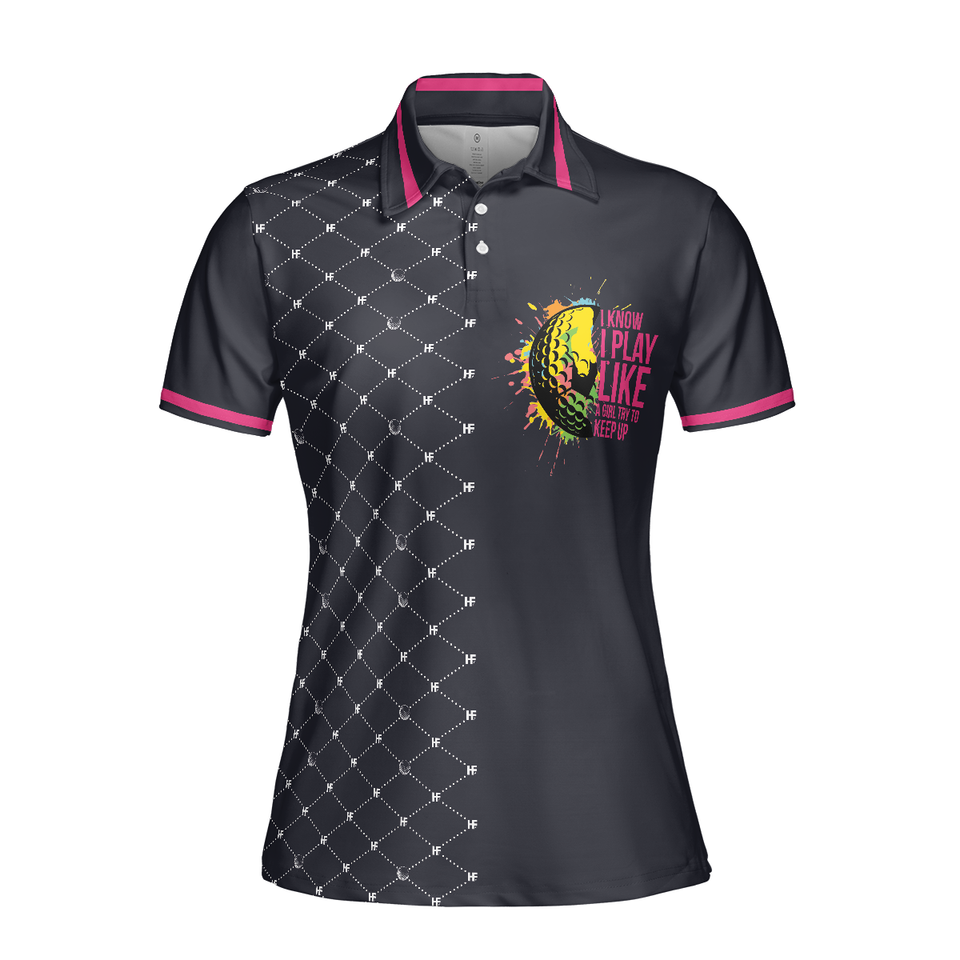 Play Like A Girl Golf Women Shirt V1 Short Sleeve Women's Polo Shirts S-5XL
