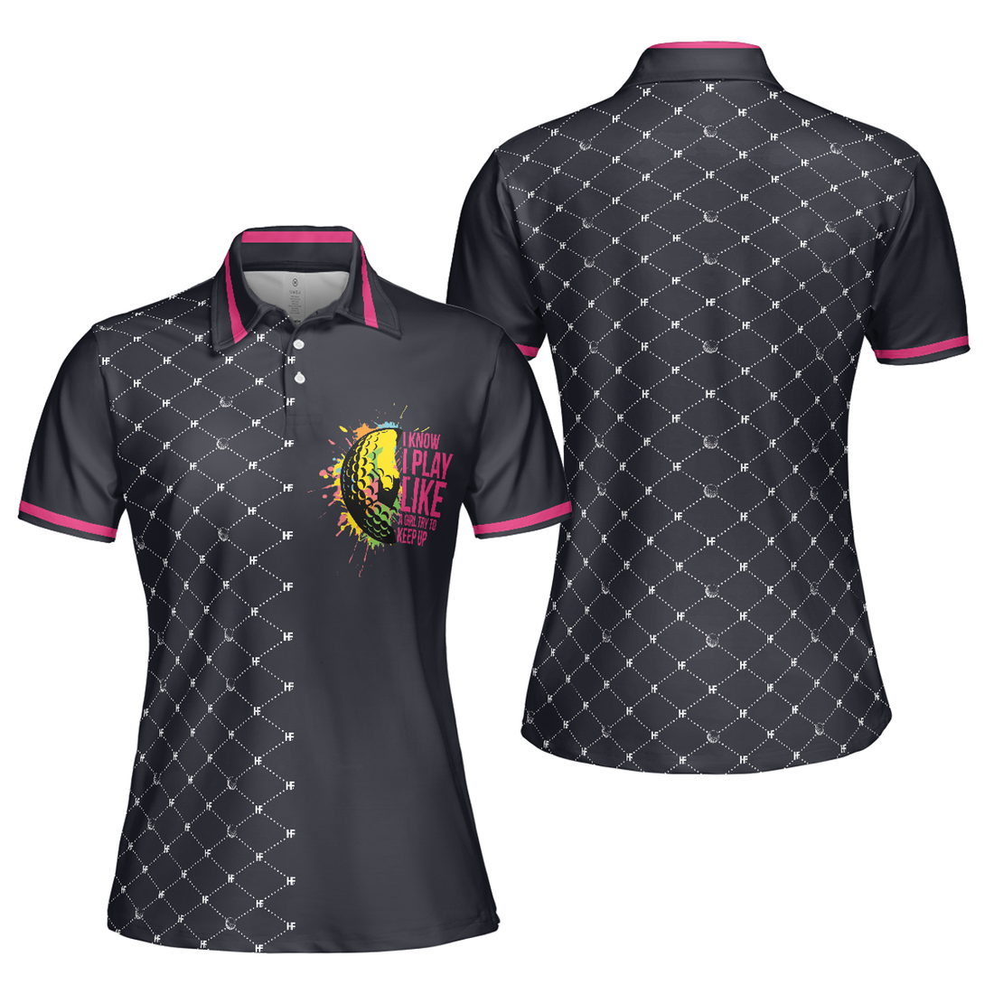 Play Like A Girl Golf Women Shirt V1 Short Sleeve Women's Polo Shirts S-5XL