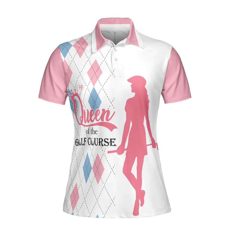 Queen Of The Golf Course Short Sleeve Women's Polo Shirts S-5XL