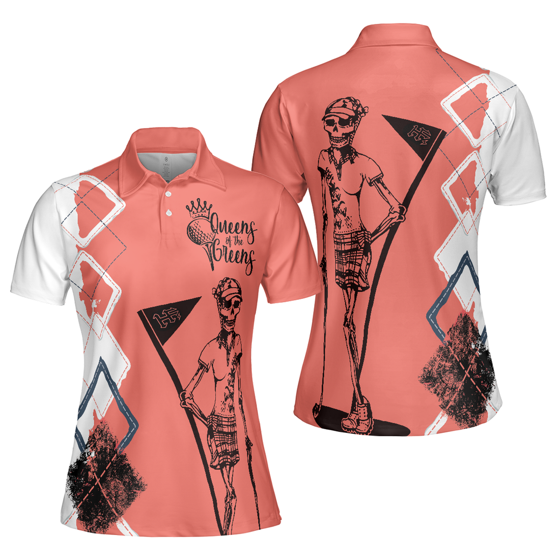 Queens Of The Greens Golf Female Golfer Short Sleeve Women Polo Shirt S-5XL