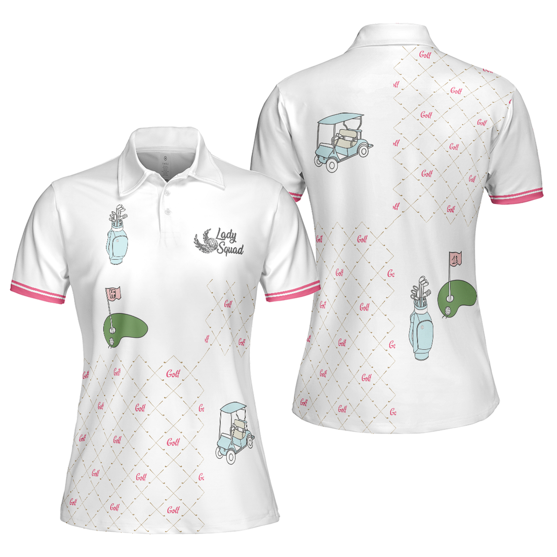 Ready For A Golf Day Short Sleeve White And Women's Polo Shirt S-5XL