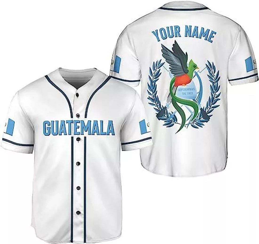 Custom Guatemala Baseball Jersey for Men Women S-5XL