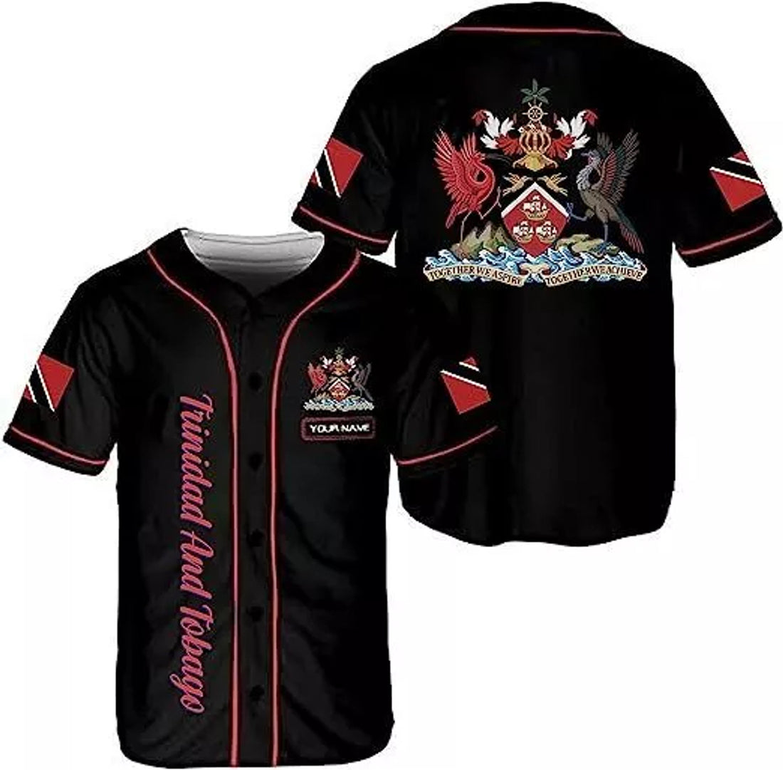 Custom Name Trinidad and Tobago Proud Baseball Jersey S-5XL