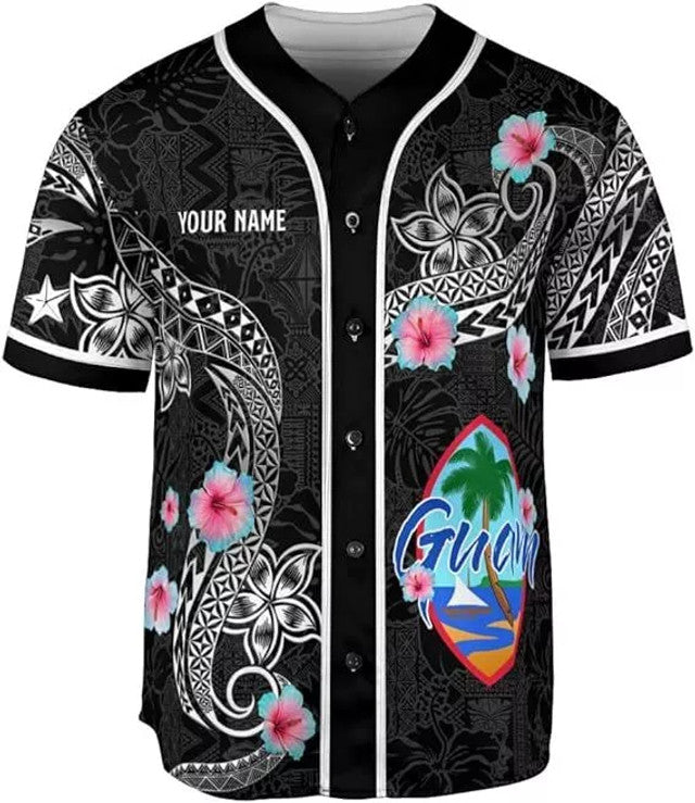 Colombia Guam Novelty Baseball Jersey Short Sleeve 3D Baseball Jersey S-5XL
