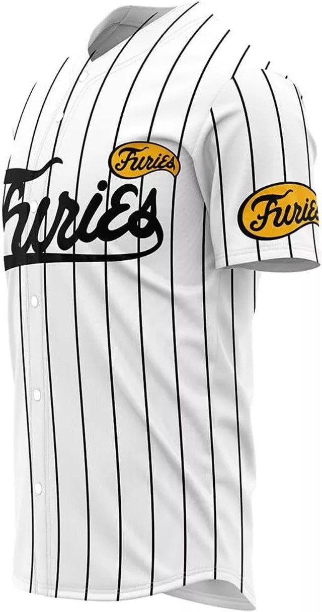 Custom Warriors Furies Baseball Jersey White Baseball Jersey S-5XL