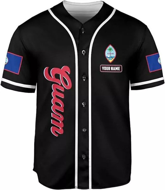 Custom Guam Baseball Jersey Guahan Flag Shirt Baseball Jersey S-5XL