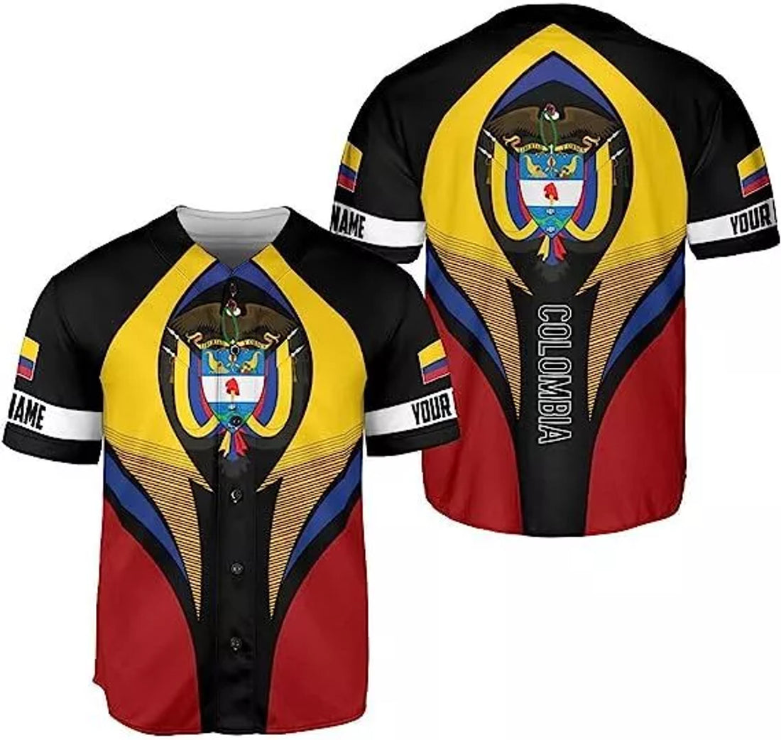 Custom Personalized Colombia Baseball Jersey S-5XL