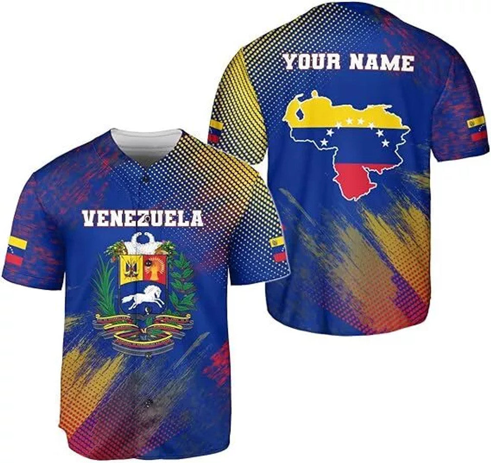 Custom Venezuela Baseball Jersey Camisa Venezuela Shirt Baseball Jersey S-5XL