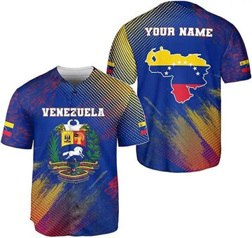 Custom Venezuela Baseball Jersey Camisa Venezuela Shirt Baseball Jersey S-5XL