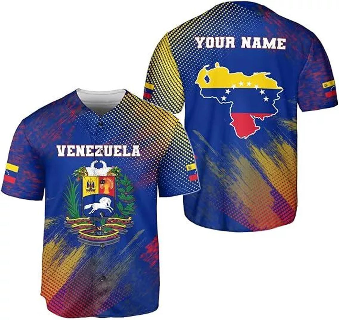 Custom Venezuela Baseball Jersey Camisa Venezuela Shirt Baseball Jersey S-5XL