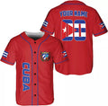 Custom Cuba Baseball Shirt Cuba Flag Baseball Jersey S-5XL