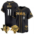Custom MEN'S 2024 Mavericks Jersey Irving Black White Baseball Jersey S-5XL