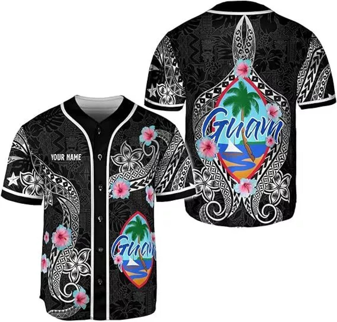 Colombia Guam Novelty Baseball Jersey Short Sleeve 3D Baseball Jersey S-5XL