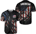 Custom American Flag Jersey Patriotic Baseball Jersey S-5XL