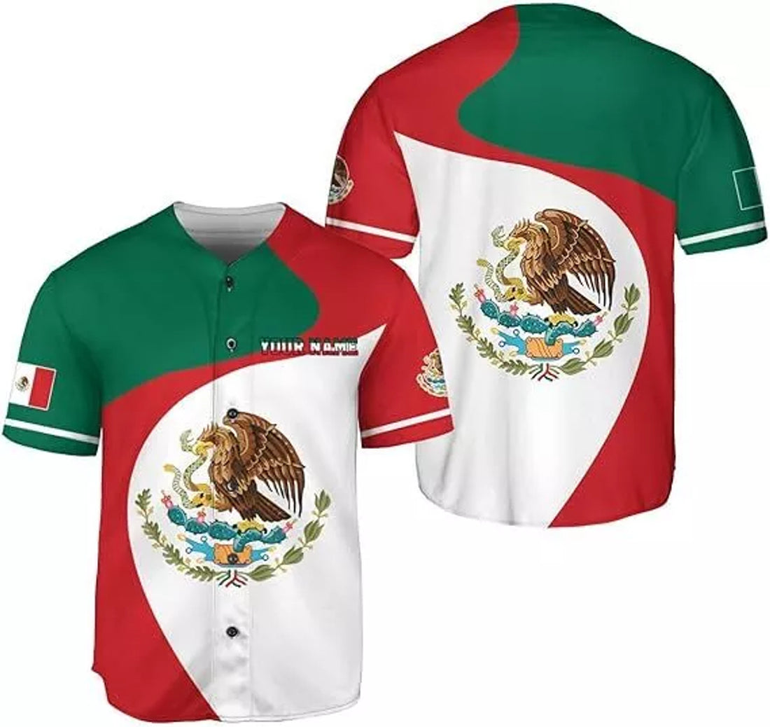 Custom Mexico Soccer Mexican Jersey Baseball Shirt Baseball Jersey S-5XL