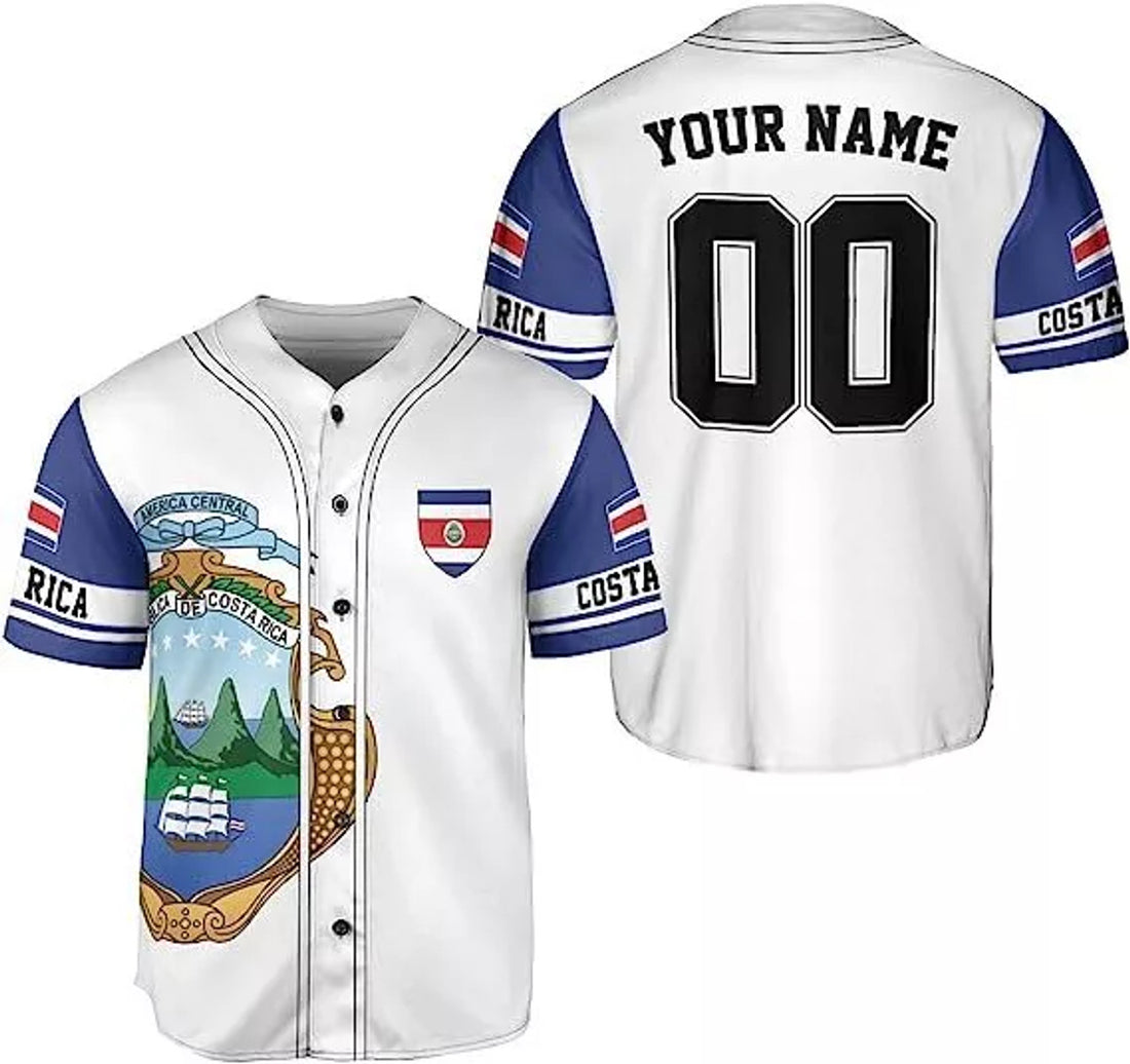 Custom Costa Rica Baseball Jersey S-5XL