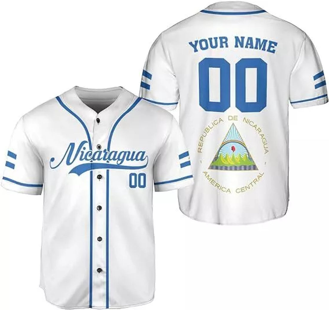 Custom Nicaragua Baseball Jersey Nicaraguan Baseball Jersey S-5XL
