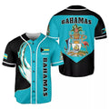 Custom Bahamas Flag Baseball Jersey Custom Baseball Jersey S-5XL